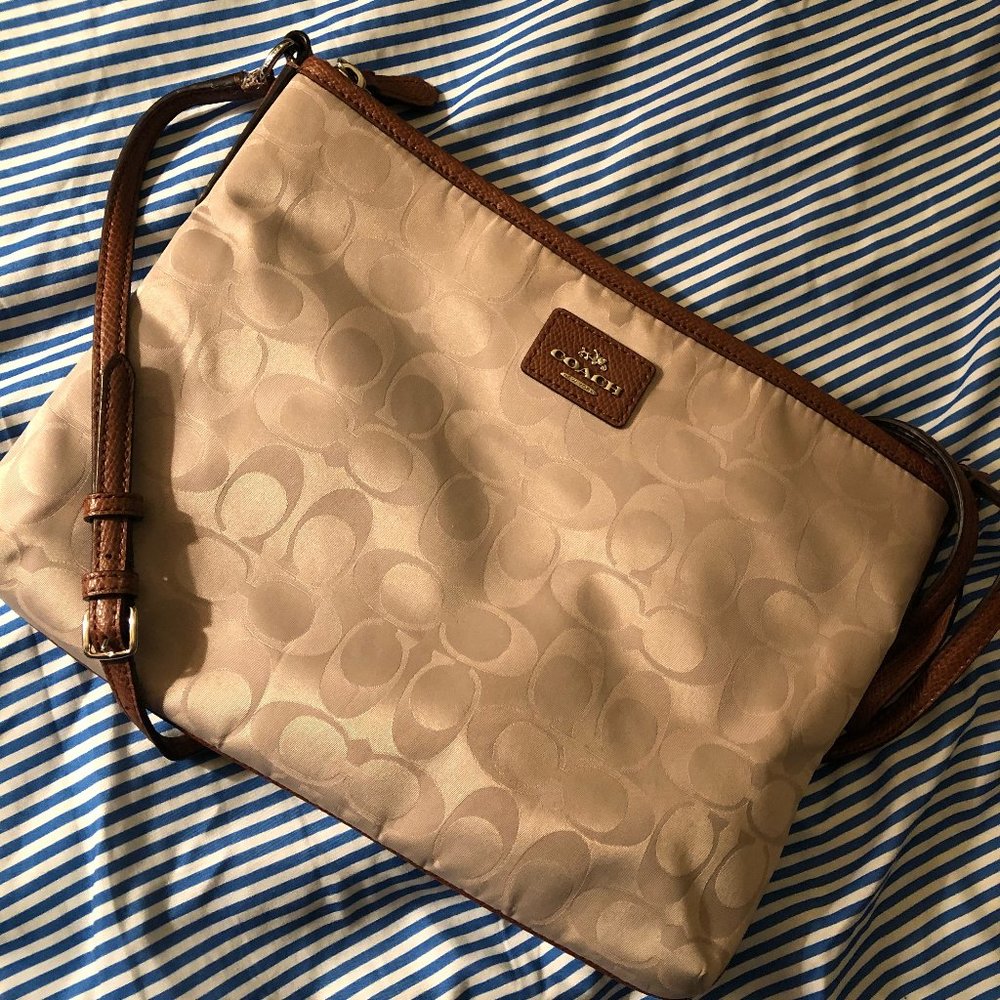 COACH Signature coated canvas Crossbody